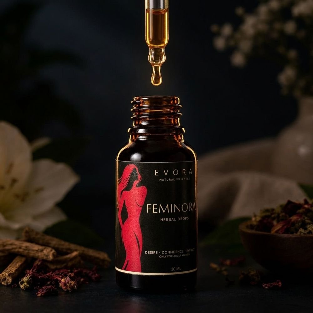 Feminora bottle with dropper